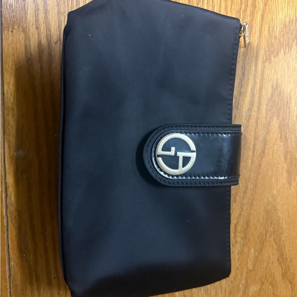 Giorgio Armani Handbags - Giorgio Armani Black Clutch with Gold Accent